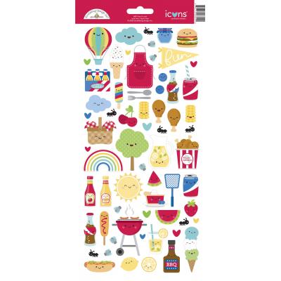 Doodlebug Bar-B-Cute Sticker - Icons